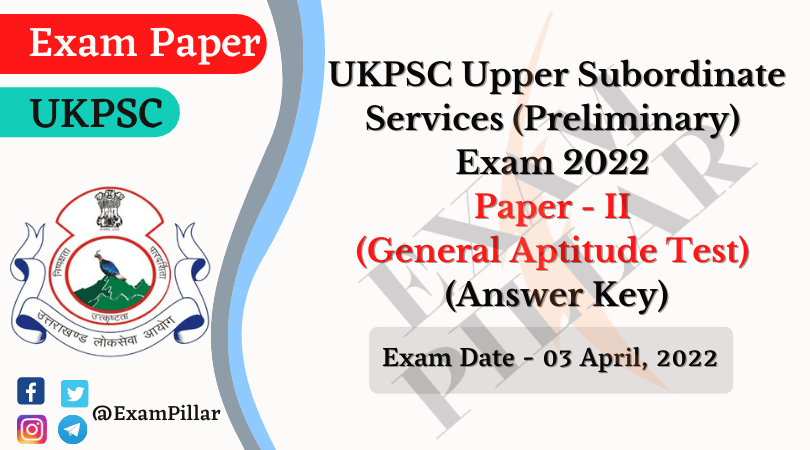 UKPSC Pre Exam Paper 2022