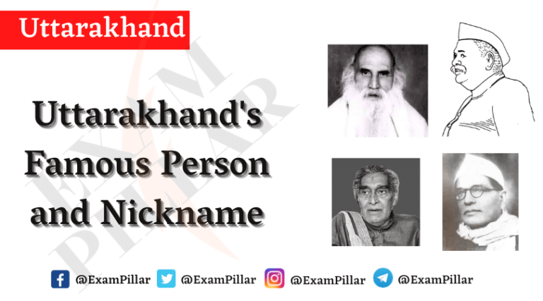 Uttarakhand's Famous Person and Nickname