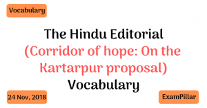 The Hindu Editorial Vocab – 24 Nov, 2018