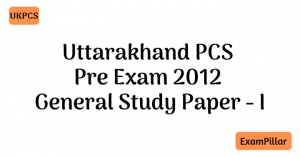 UKPCS Pre Exam 2012 Paper - I