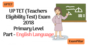 UPTET 2018 Exam Paper English Language