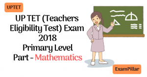 UPTET 2018 Exam Paper Mathematics