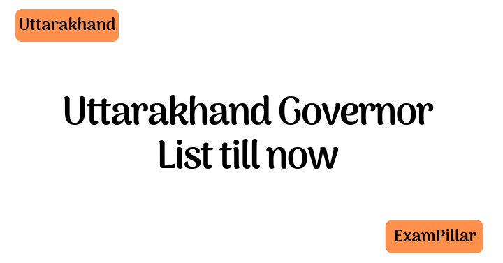 Uttarakhand Governor List till now