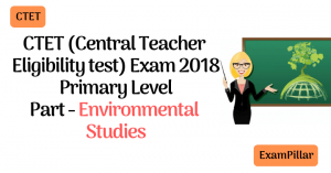 CTET 2018 AnswerKey Exam Paper Environmental Studies