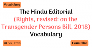 The Hindu Editorial Vocab 20 Dec, 2018