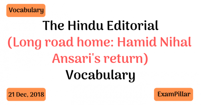 The Hindu Editorial Vocab 21 Dec, 2018