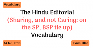 The Hindu Editorial Vocab 14 Jan, 2019