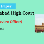 Allahabad High Court ARO 2016 Exam Paper