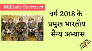 Indian Military Exercises 2018