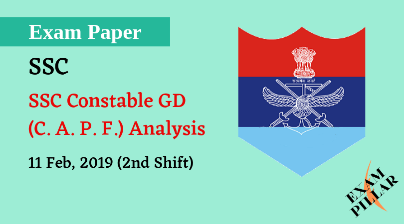 SSC GD Constable 11 Feb 2019 (2nd Shift) Analysis