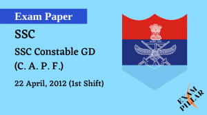 SSC GD Constable Exam Paper