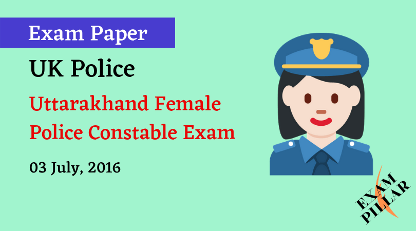 UK Female Police Constable Exam Paper 2016