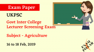 UKPSC Lecturer Answer Key