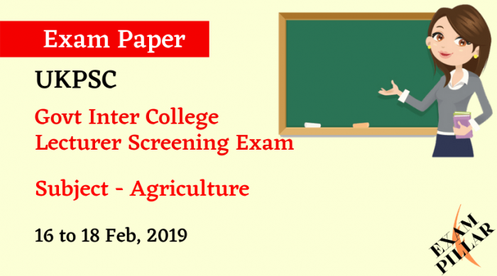 UKPSC Lecturer Answer Key