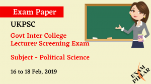 UKPSC Lecturer Answer Key