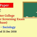 UKPSC Lecturer Answer Key