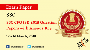 SSC CPO SI Exam 2018 Answer Key