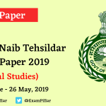 HPSC Naib Tehsildar 26 May 2019 Answer Key