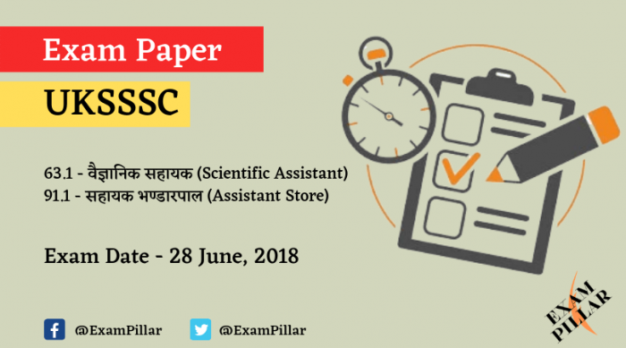 UKSSSC 28 June 2019 Second Shift Paper Answer Key