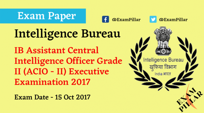 IB ACIO-II 2017 Exam Paper