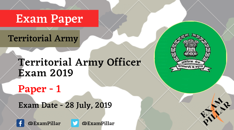 Territorial Army Exam 2019 Answer Key