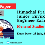 Himachal Pradesh Junior Environmental Engineer Question Paper 2019 (With Answer Key)