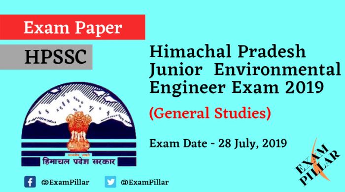 Himachal Pradesh Junior Environmental Engineer Question Paper 2019 (With Answer Key)