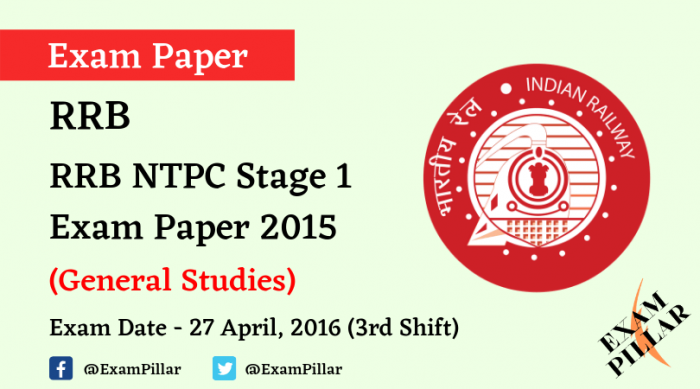 RRB NTPC Tire 1 Exam 2016 Answer Key