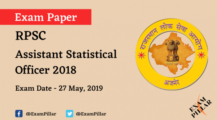 Rajasthan PSC Assistant Statistical Officer 2018 Answer Key