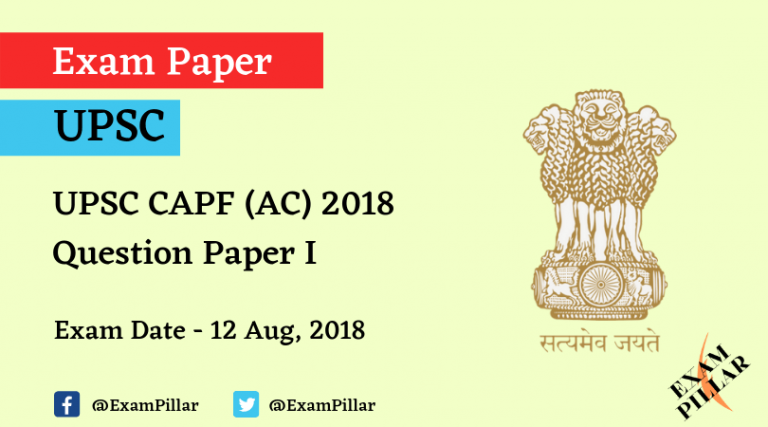 UPSC CAPF AC 2018 Question Paper 1 Answer Key TheExamPillar upsc-capf-ac-2018-question-paper-1-answer-key-theexampillar