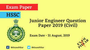 HSSC JE Exam Paper 2019 Answer Key