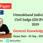 UKPCS Judicial Service Civil Judge (JD) (Pre) Exam - 2019 (Answer Key)