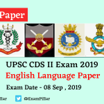 UPSC CDS II Exam 2019 – English Paper (Answer Key)