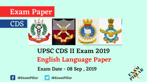 UPSC CDS II Exam 2019 – English Paper (Answer Key)