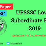 UPSSSC Lower Subordinate Question Paper 01 Oct 2019 (Morning Shift)