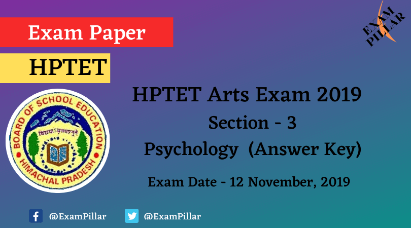 HPTET Arts Exam 2019 (Answer Key)