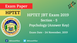 HPTET JBT Exam Paper 2019 (Answer Key)