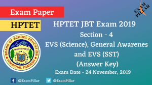 HPTET JBT Exam Paper 2019 (Answer Key)