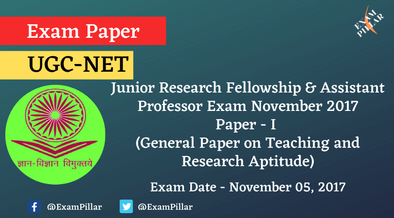 UGC NET November 2017 Paper 1 (Answer Key)