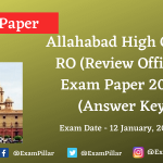 Allahabad High Court RO (Review Officer) Exam Paper 2020 (Answer Key)