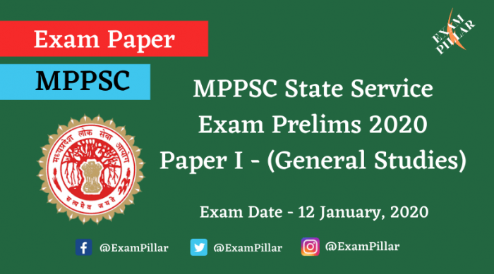 MPPSC Pre Exam 2020 General Studies Paper I Answer Key