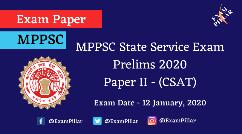 MPPSC Pre Exam 2020 General Studies Paper I Answer Key