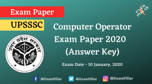 UPSSSC Computer Operator Exam Paper 2020 Answer Key