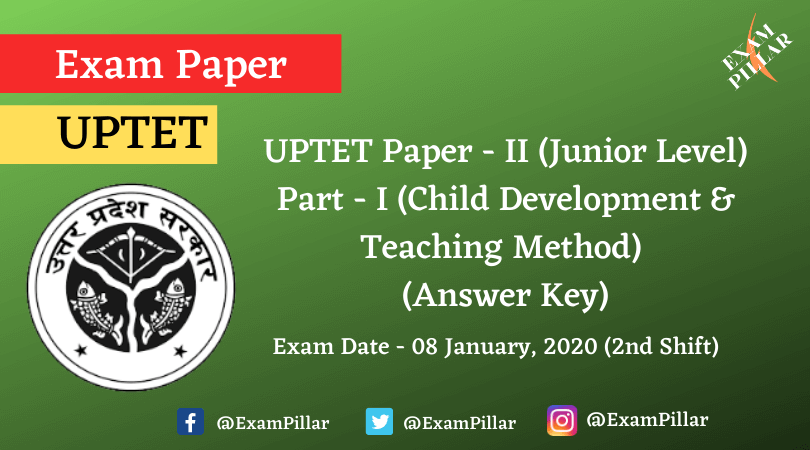 UPTET Exam 08 Jan 2020 Paper 2 Answer Key