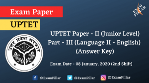 UPTET Exam 08 Jan 2020 Paper 2 Answer Key