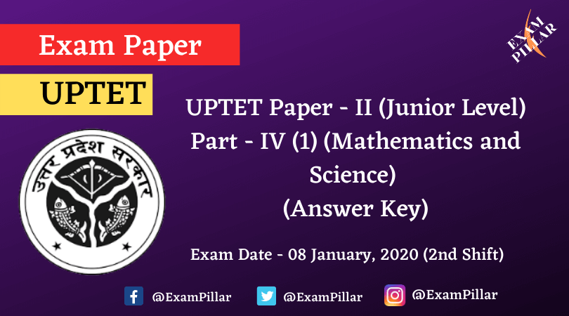 UPTET Exam 2020 Paper 2 - Maths Answer Key