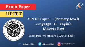 UPTET Paper 1 Language 2 English (Answer Key)