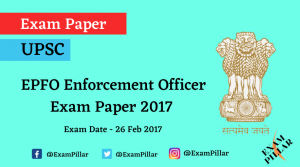 UPSC EPFO (APFC) Exam Paper 2017 (Answer Key)