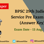 BPSC Judicial Service Pre Answer Key