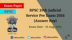 BPSC Judicial Service Pre Answer Key